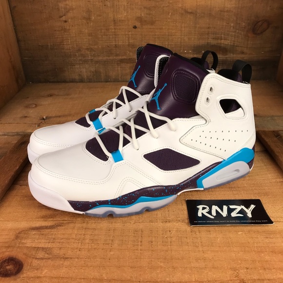 NEW Nike Jordan Flight Club 91 White/Blue Lagoon - Picture 3 of 6